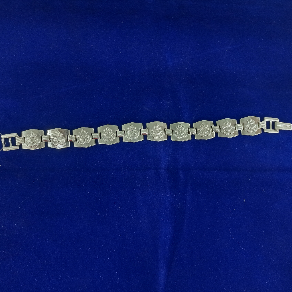 92.5 Silver Om Design Bracelet