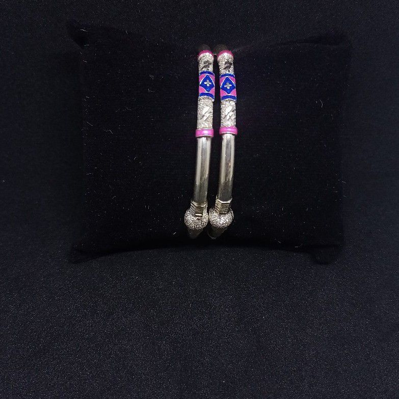92.5 Silver Bangles Mina Kadali B26