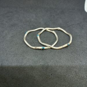 92.5 silver bangles 3 piece zigzag Design