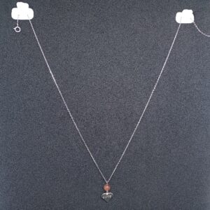 92.5 silver necklace micro chain heart shape love pendant