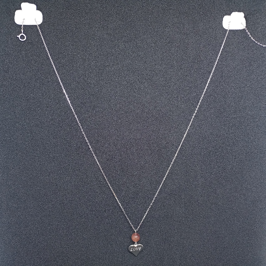 92.5 silver necklace micro chain heart shape love pendant