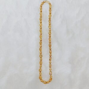 Gold Hollow Chain 22k Hallmark