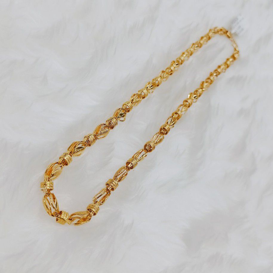 Gold Hollow Chain 22k Hallmark