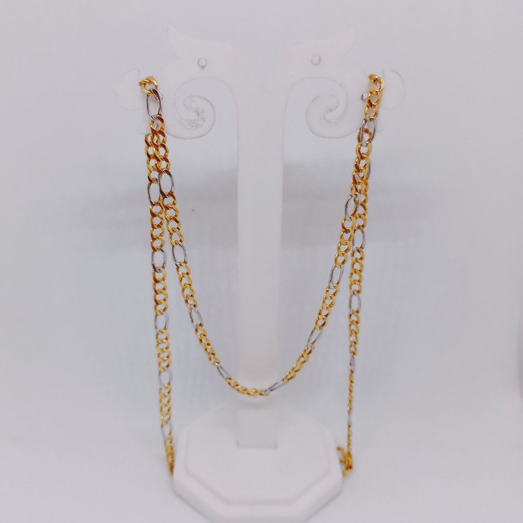 Gold Sachin Chain Rhodium Plated