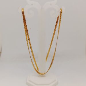 Gold plain patti chain