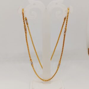 Gold handmade pipe chain 3 pic