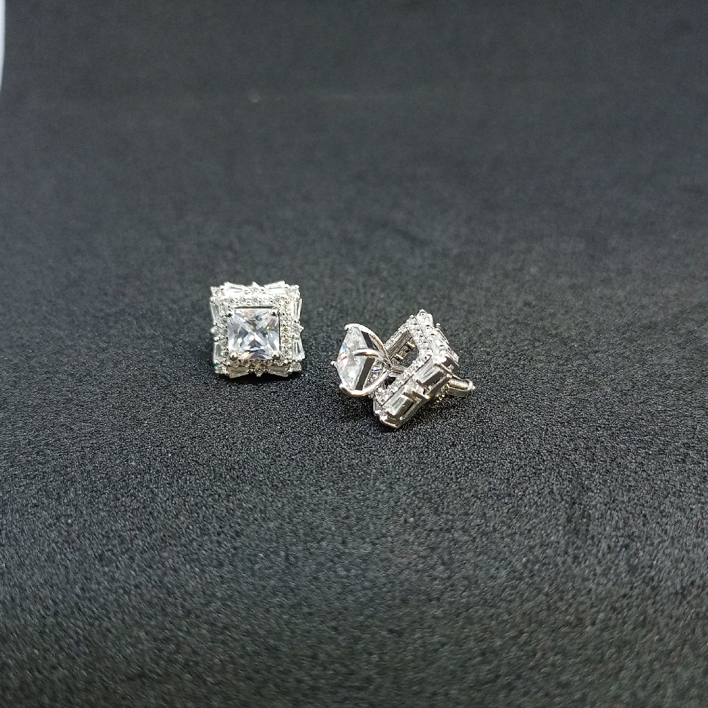 925 Silver Square Shape Earring