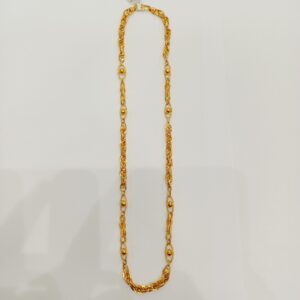 Gold hollow chain 22k hallmark