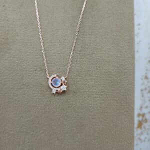 925 Silver Studded Pendant Chain