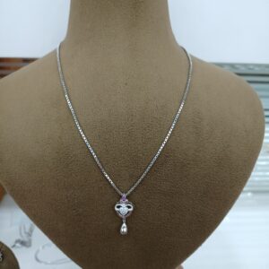 Double Heart Pendant Chain