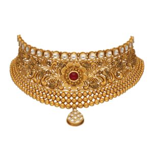 Gold antique chokar set