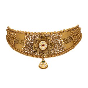 Antique gold chokar set