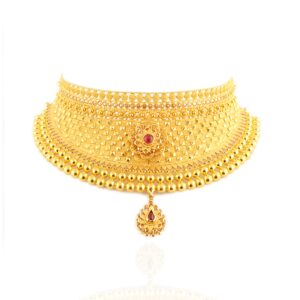 Gold chokar set