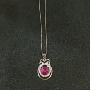 Purple Diamond Pendant Chain