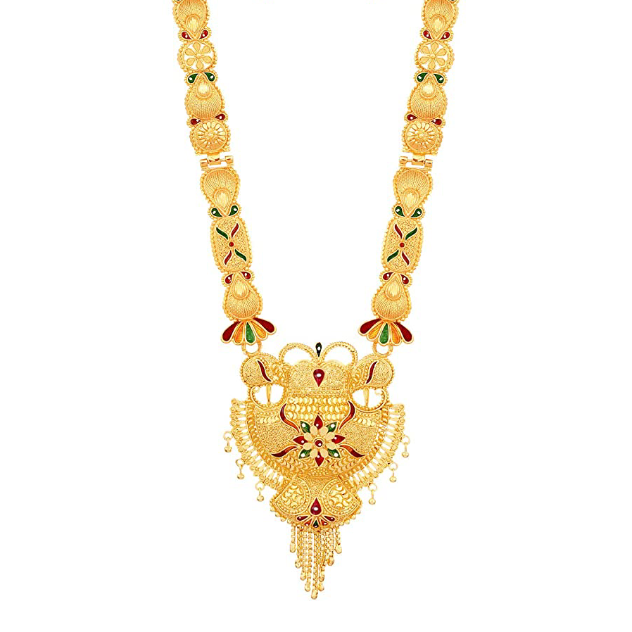 Gold kalkati mina necklace 22 k hallmark