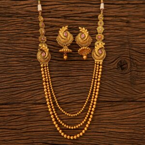 Gold mala type necklace