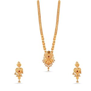 Gold kalkati  long necklace
