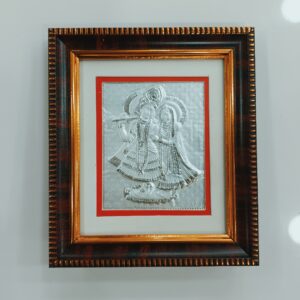 Radhakrishna photo frame silver 999