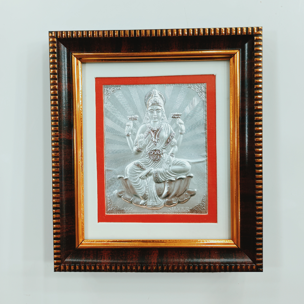 Laxmi ma photo frame silver