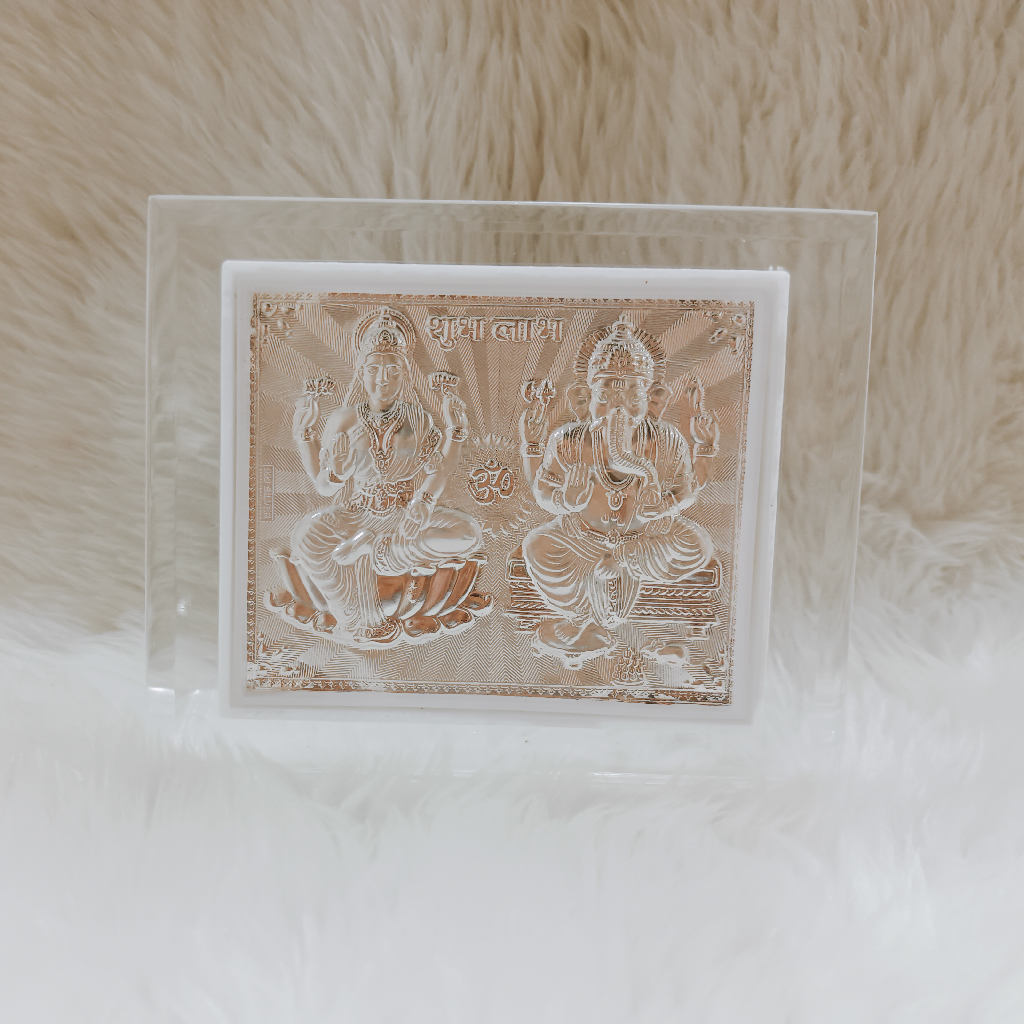Laxmi ganesh 999 silver frame