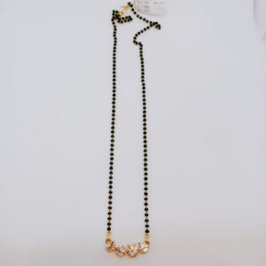 Gold love letter diamond mangalsutra