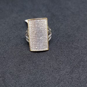 Silver Plain Diamond Ring