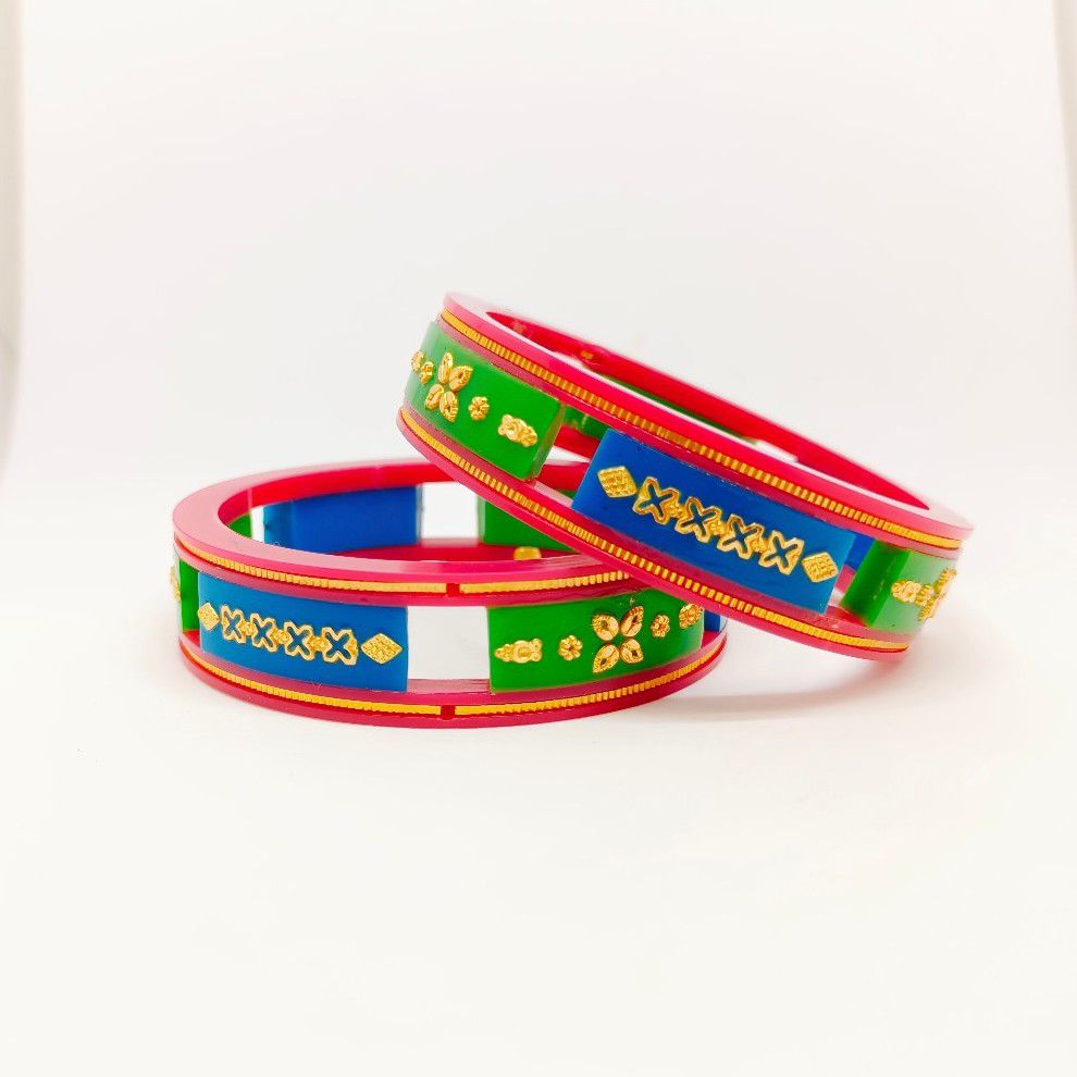 Gold multi colour chudi patala