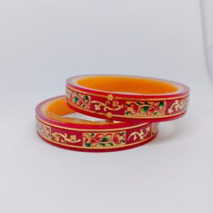 Ras Chudi  Flower Printing Gold
