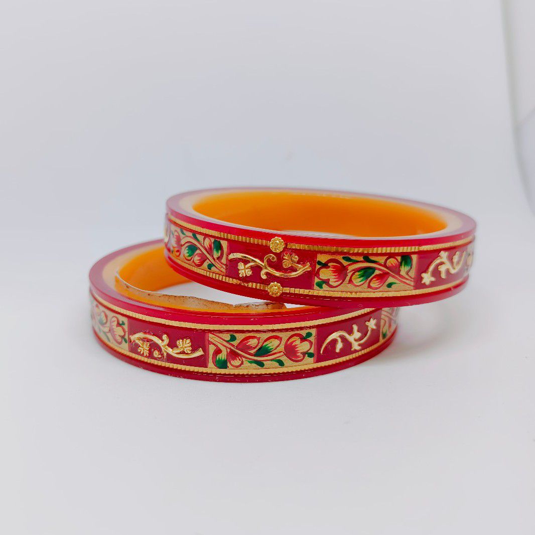Ras Chudi  Flower Printing Gold