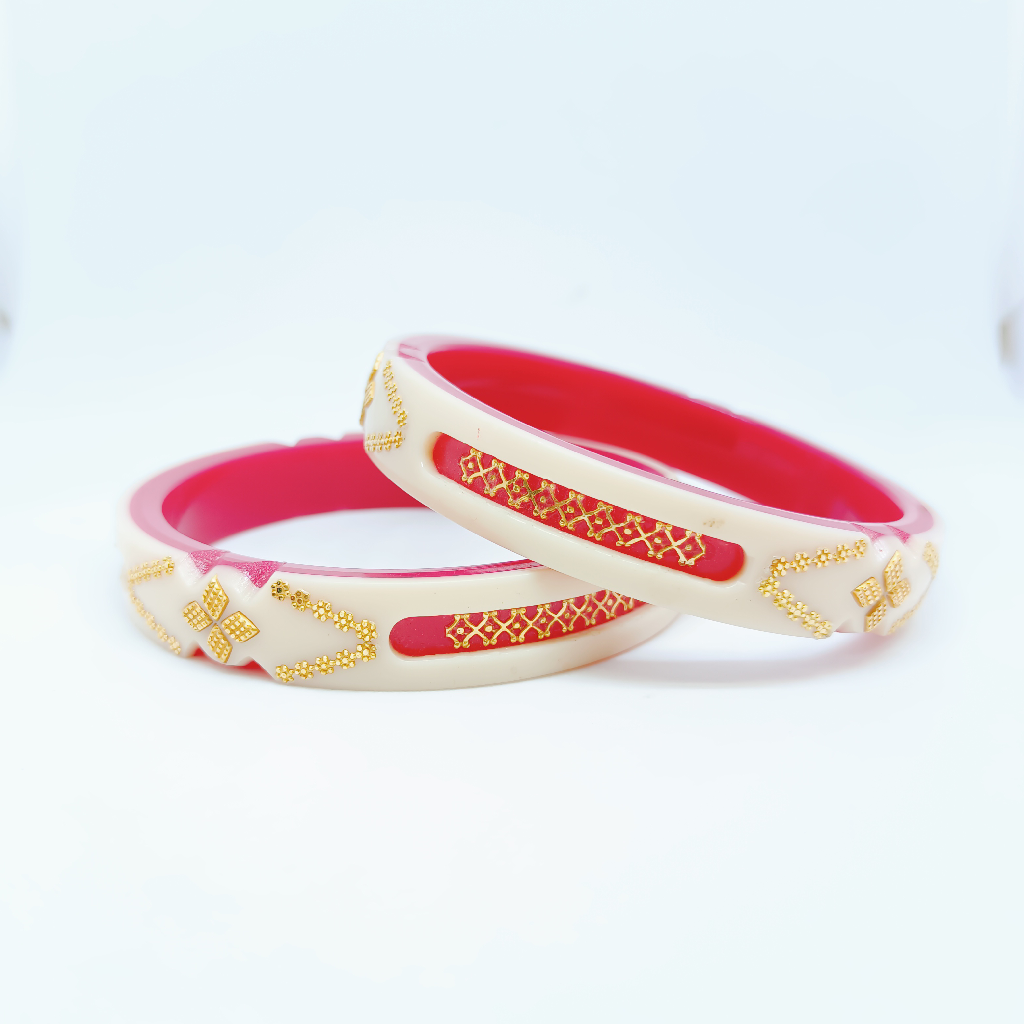 PINK & CREEM COLOUR CHUDI - Image 2