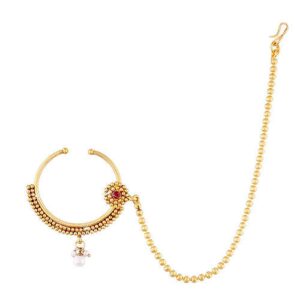 22K Gold Antique Nath