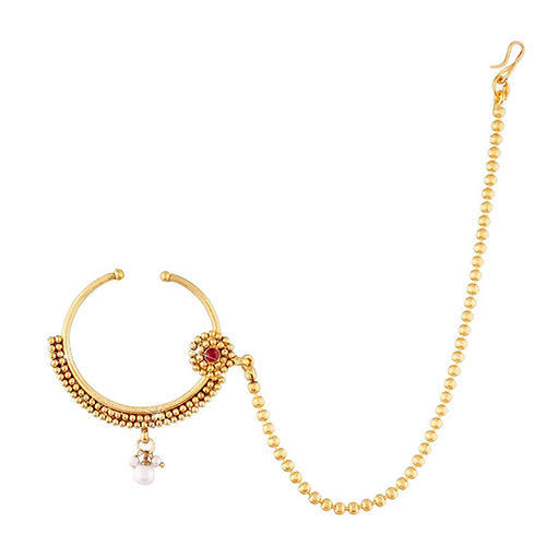 22K Gold Antique Nath
