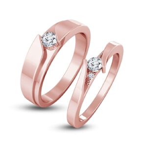 Rose gold couple ring