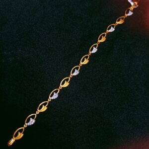 gold diamond CZ LUCKY