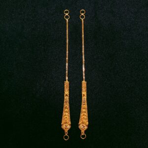 22k Gold kanser plain earchain