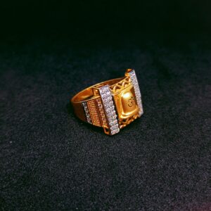 916 Gold diamond with shivji design ring