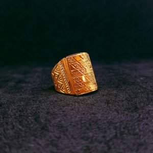 916 Gold Calligraphy design ring