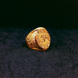 22k Gold Om Nakshi Design Ring