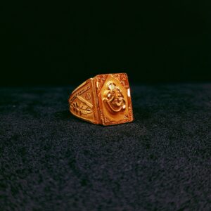 22k Gold ganeshji Nakshi Design Ring