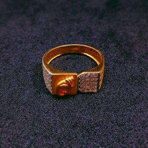916 Gold Ganpati Casting Ring