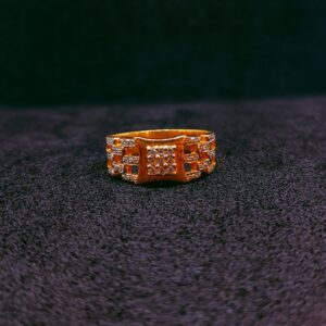 916 Gold diamond simple ring