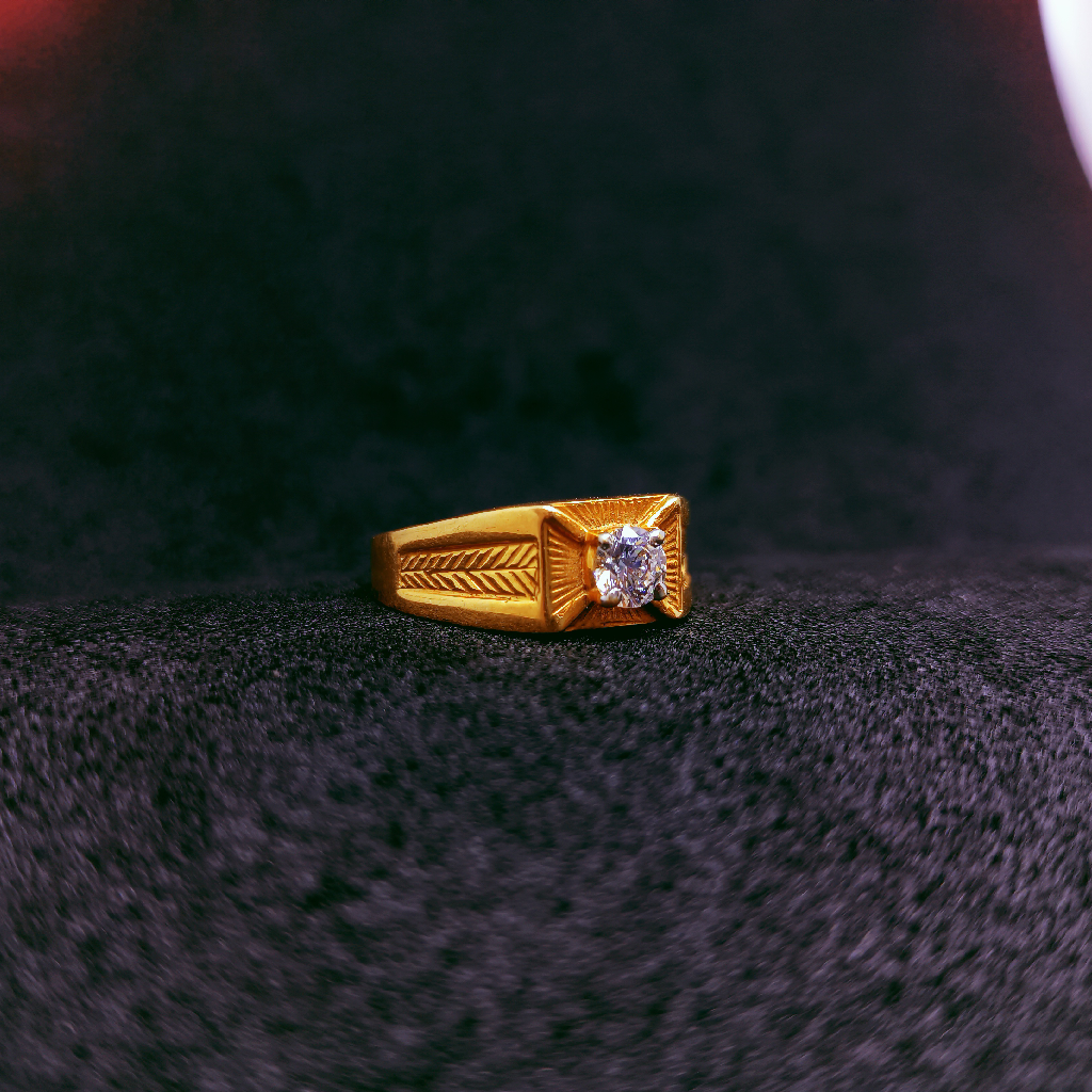 22k Gold Single Stone Ring