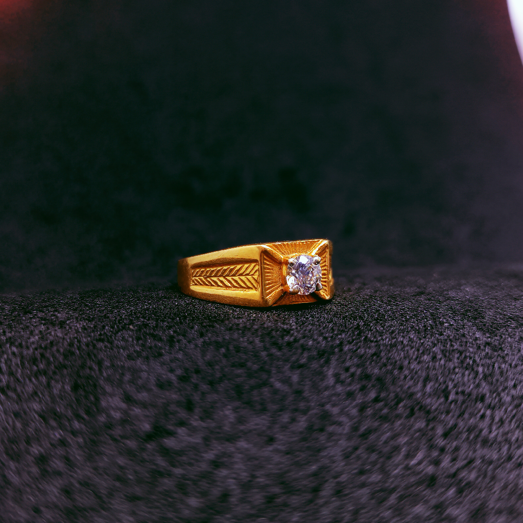 22k Gold Single Stone Ring