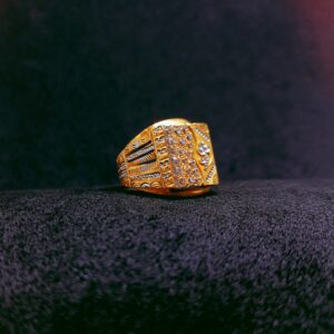 22k Gold white gold plated ring