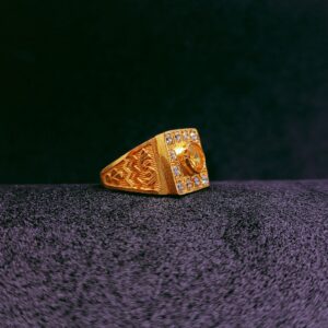 22k Gold With Pukhraj Ring
