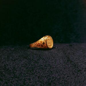 916 gold round ring for men
