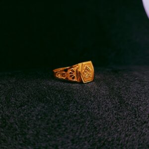 22k Gold helicopter icon design ring
