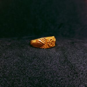 916 gold sun with om Combination ring