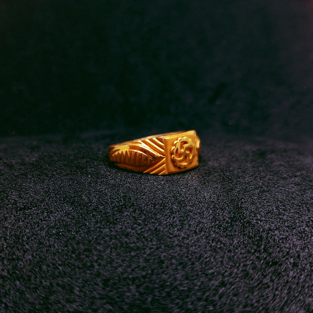 916 gold sun with om Combination ring
