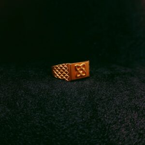 916 Gold flower casting ring